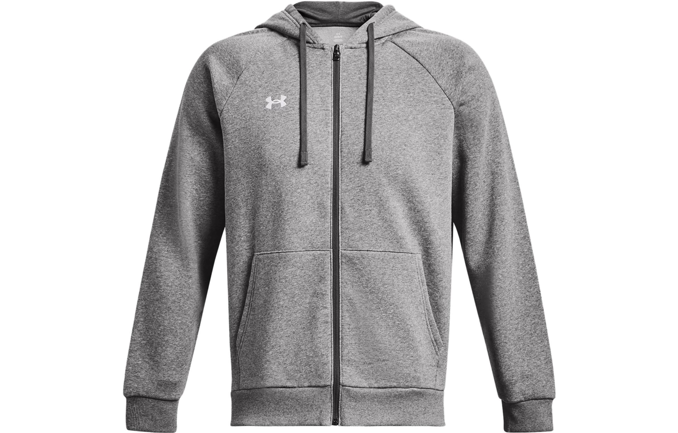 Under Armour Rival Fleece Full-Zip Hoodie Gray Casual Sports Jacket 1379767-025