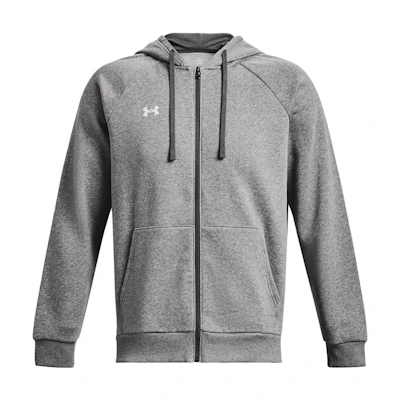 Under Armour Rival Fleece Full-Zip Hoodie Gray Casual Sports Jacket 1379767-025
