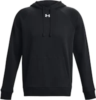 Under Armour Rival Fleece Hoodie Black with Logo Print 1379757-001 Under Armour Rival Fleece Hoodie Black with Logo Print 1379757-001