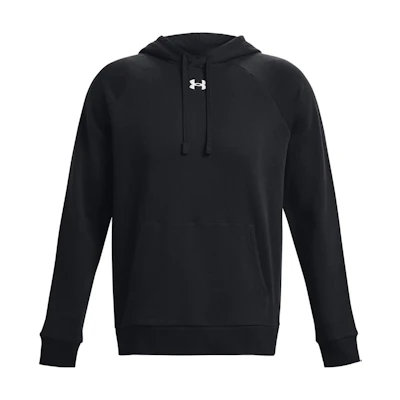 Under Armour Rival Fleece Hoodie Black with Logo Print 1379757-001