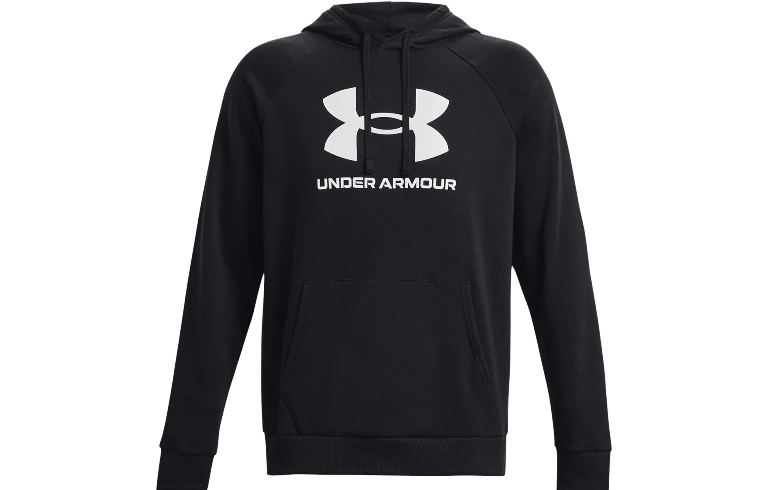 Under Armour Rival Fleece Letter Print Raglan Sweatshirt Black 1379758-001