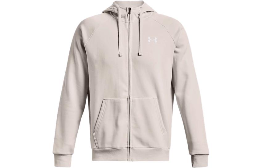 Under Armour Rival Fleece Logo Hoodie Jacket White 1359028-110