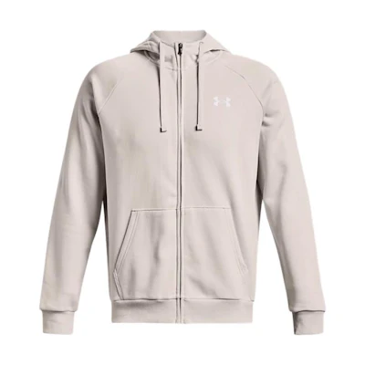 Under Armour Rival Fleece Logo Hoodie Jacket White 1359028-110