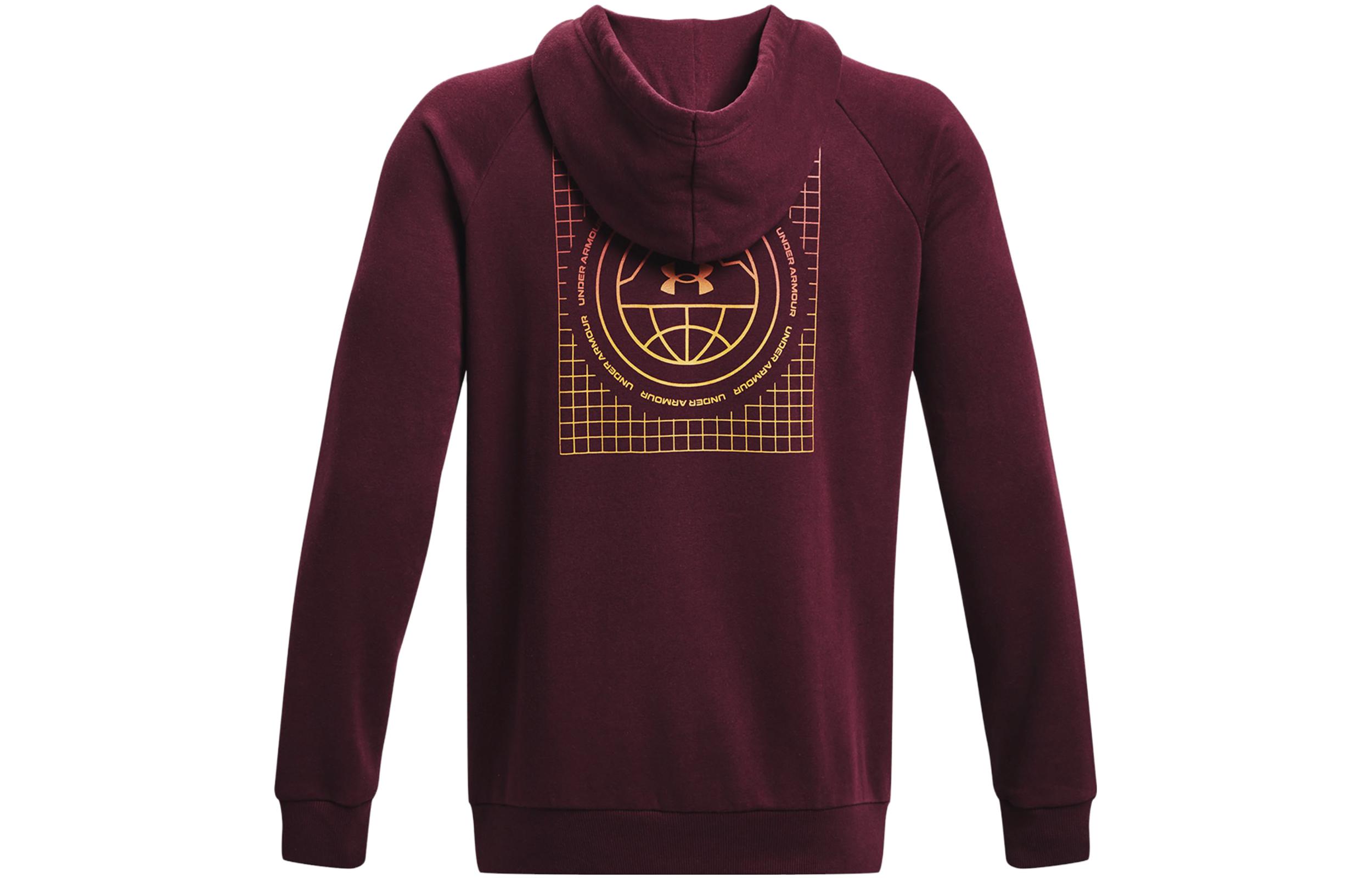 Under Armour Rival Fleece Mountain Logo Hoodie Men’s - Dark Maroon 1380260-600
