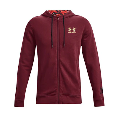 Under Armour Rival Fleece Zip Hoodie Red 1366424-626