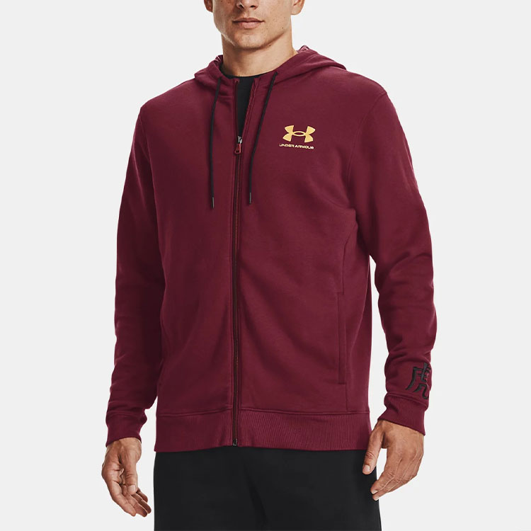 Under Armour Rival Fleece Zip Hoodie Red 1366424-626 圖 6