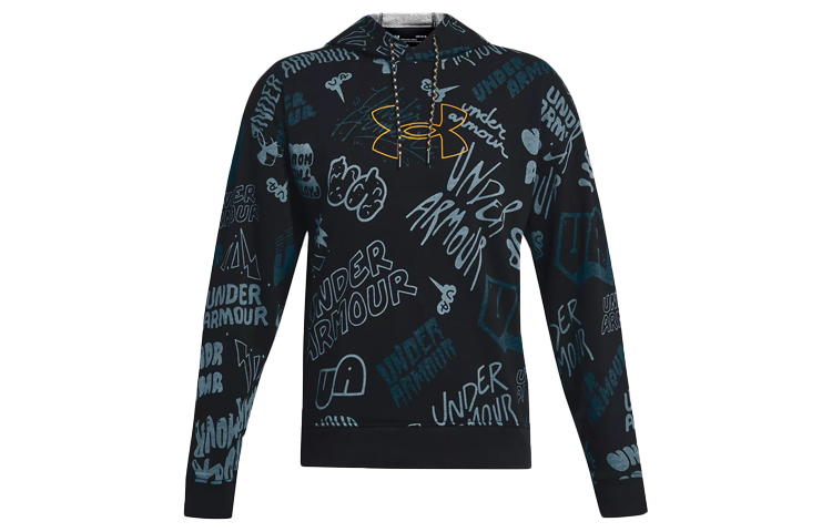 Under Armour Rival Full-Print Training Hoodie Black 1367924-001