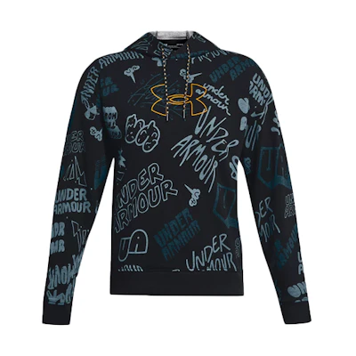 Under Armour Rival Full-Print Training Hoodie Black 1367924-001