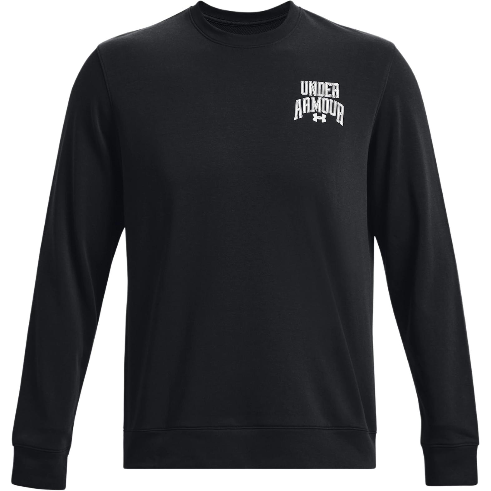 Under Armour Rival Letter Print Cotton Training Sweatshirt Black 1379764-001