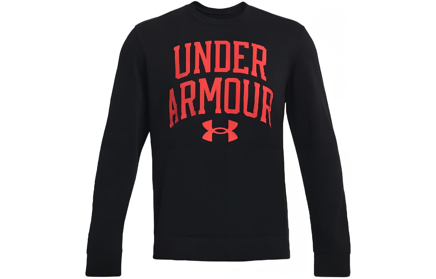 Under Armour Rival Logo Crewneck Sweatshirt Black - Training Pullover 1361561-002