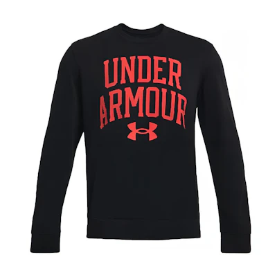Under Armour Rival Logo Crewneck Sweatshirt Black - Training Pullover 1361561-002