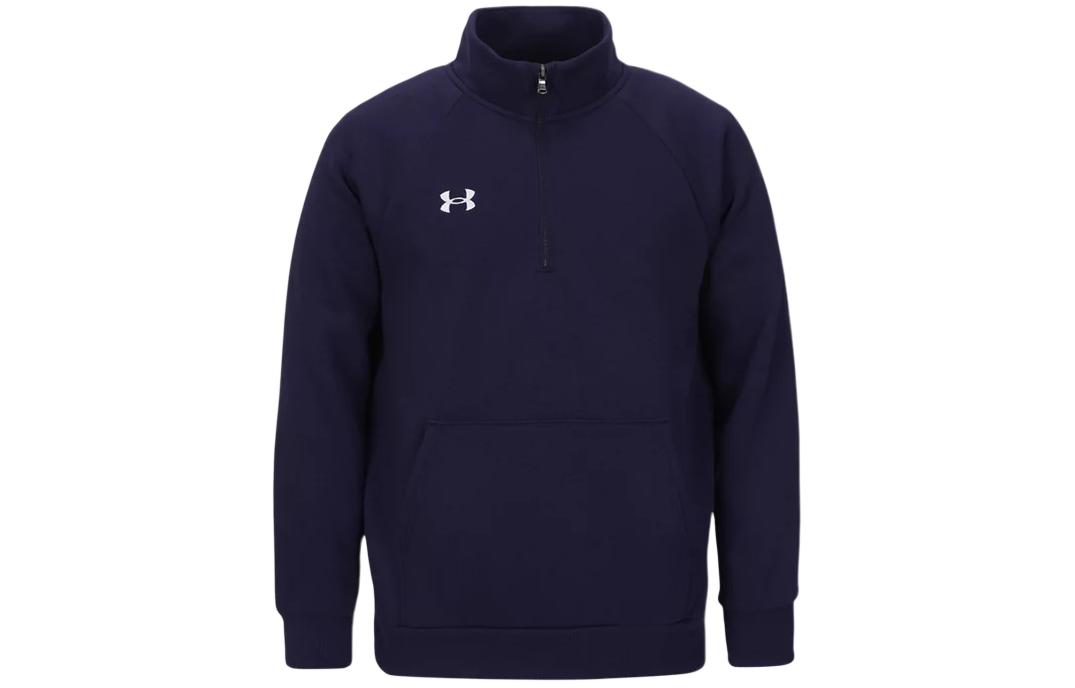 Buy Sudadera Under Armour Rival Logo Azul Marino Media Cremallera de Forro Polar. 1386016-410
