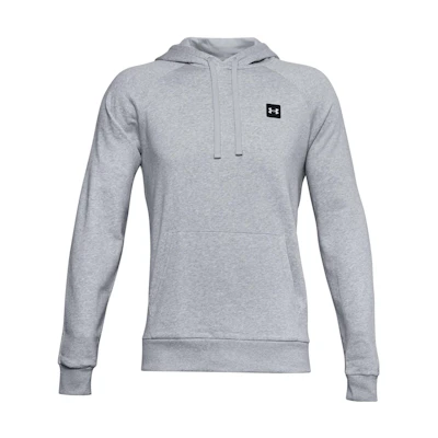 Under Armour Rival Pullover Hoodie Light Grey Logo Sweatshirt 1357092-011