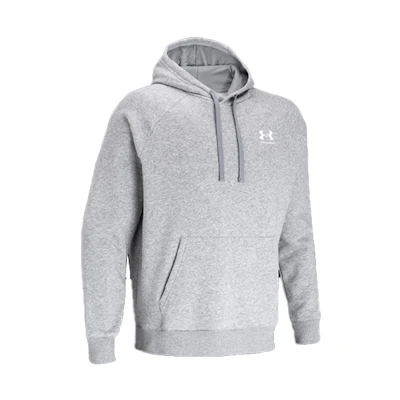 Under Armour Rival Solid Pullover Hoodie Gray Long Sleeve Activewear 1366723-035