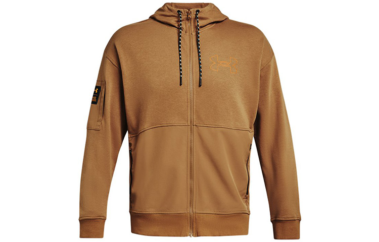 Under Armour Rival Terry Scribble Hoodie Men’s Ancient Brown Casual Jacket 1366406-277