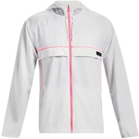 Under Armour Run Anywhere Striped Hooded Breathable Jacket White 1374229-100 Under Armour Run Anywhere Striped Hooded Breathable Jacket White 1374229-100