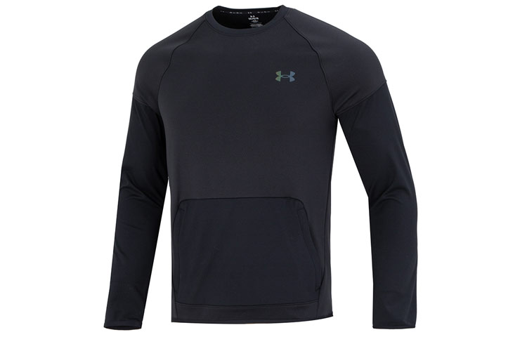 Under Armour Rush All Purpose Crew Black Logo Sweatshirt 1376293-001