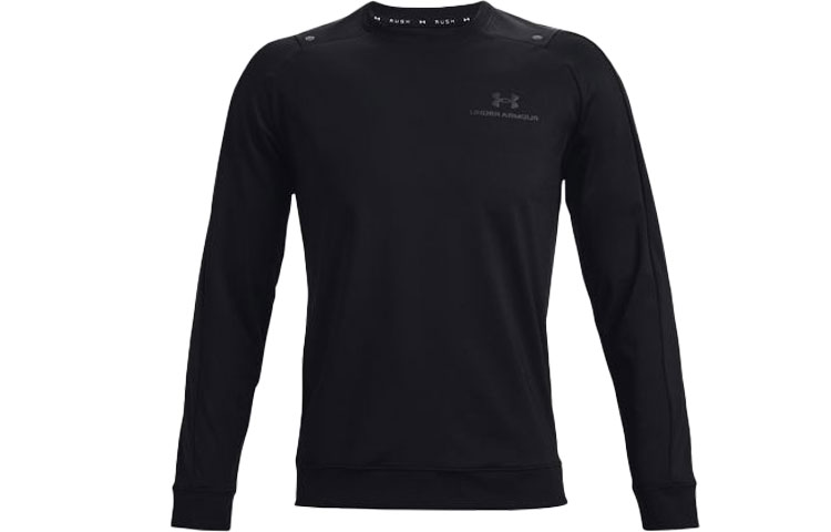 Under Armour RUSH All Purpose Logo Pullover Hoodie Black Training 1366169-001