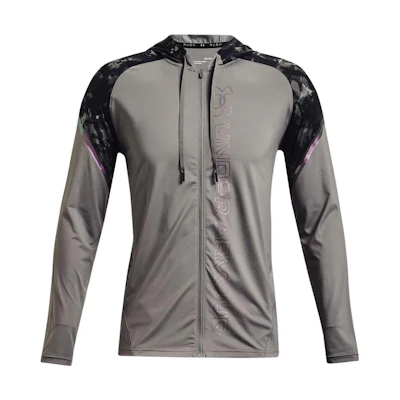Under Armour RUSH Colorblock Camo Print Training Hoodie Jacket Grey - Men 1366171-066