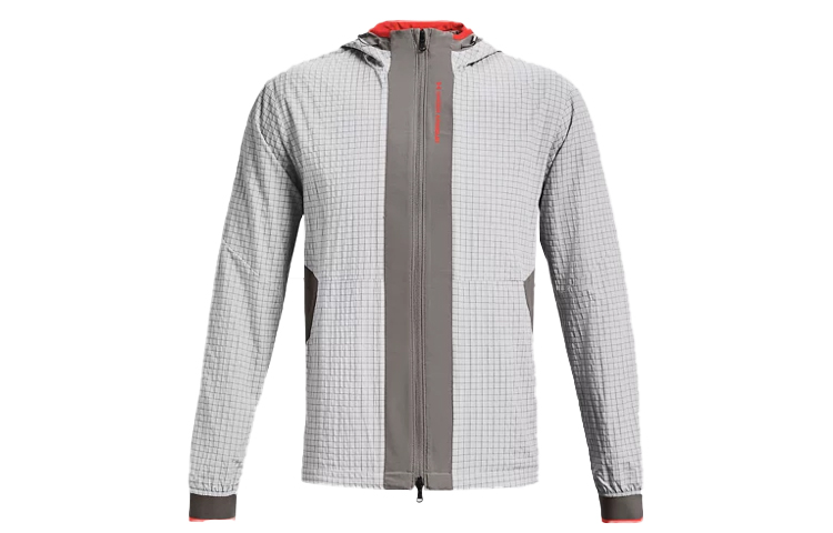 Under Armour RUSH Colorblock Training Zip Hoodie Grey 1366186-066