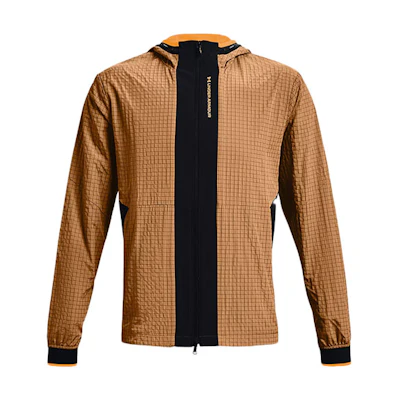 Under Armour RUSH Legacy Training Zip Jacket Brown Colorblock Design 1366186-277