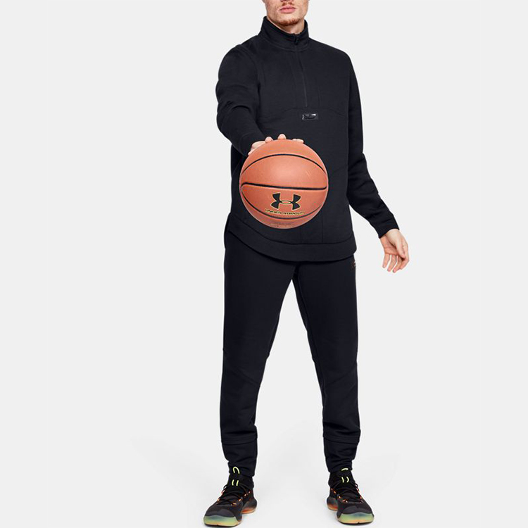 Shop Under Armour SC Half-Zip Basketball Pullover Hoodie Black Color 1342981-001