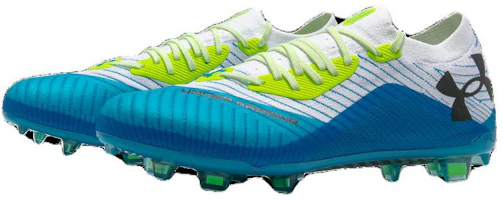 Lookbook 安德瑪 UA Shadow Elite 2 FG 防滑耐磨 足球鞋 男款 藍白色