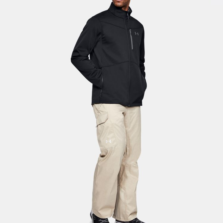 Lookbook 언더아머 쉴드 블랙 아웃도어 트레이닝 자켓 - 따뜻하고 편안한 착용감 1321438-001