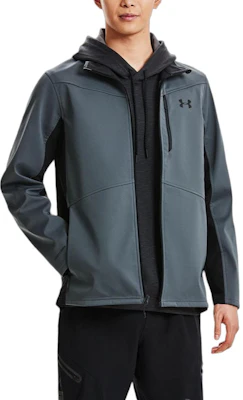 언더아머 쉴드 블랙 아웃도어 트레이닝 자켓 - 따뜻하고 편안한 착용감 1321438-001 2