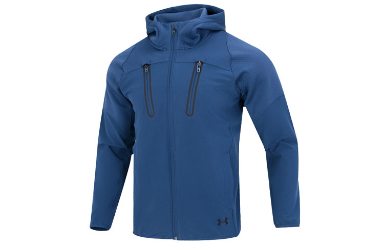 Under Armour Solid Blue Casual Sports Hoodie Jacket 1374630-437