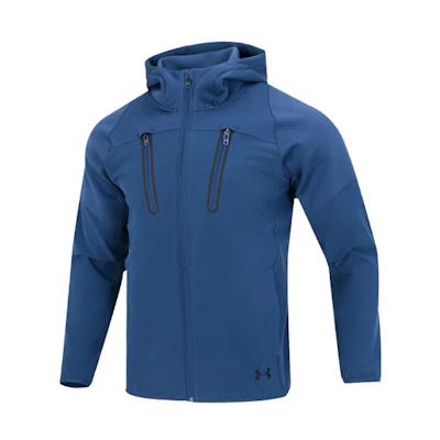 Under Armour Solid Blue Casual Sports Hoodie Jacket 1374630-437