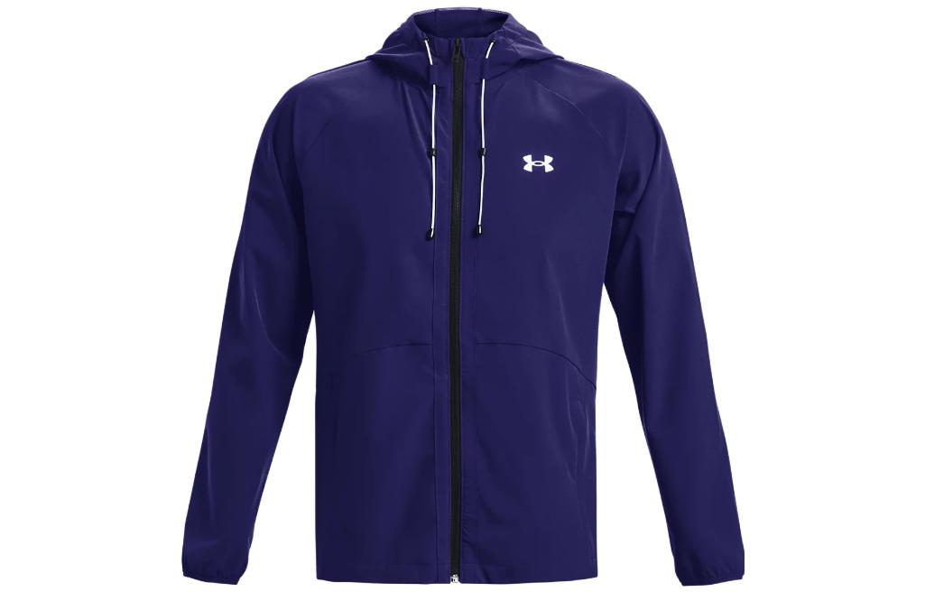 Under Armour Solid Color Lace-Up Hoodie Jacket Blue 1377171-468