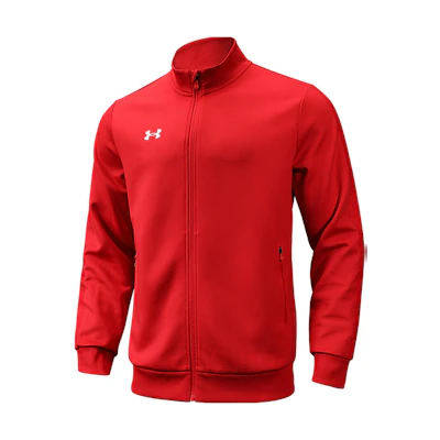 Under Armour Solid Color Red Zip-Up Knit Sports Jacket 22500409-600