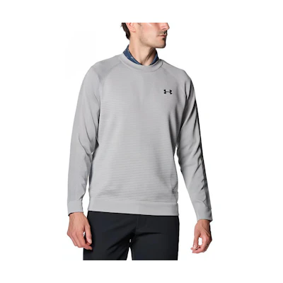 Under Armour Solid Gray Crewneck Pullover Casual Sweatshirt Long Sleeve 1381286-035