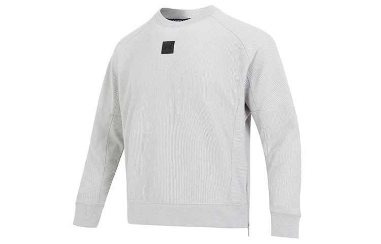 Under Armour Solid Gray Crewneck Sweatshirt Athletic Casual Wear 1373877-558