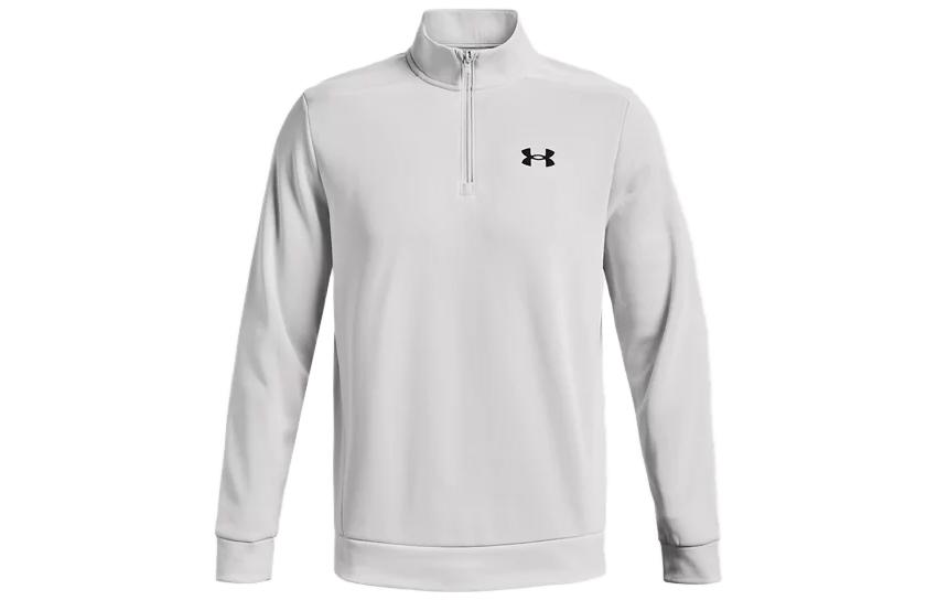 Under Armour Solid Gray Fitted Long Sleeve Sweatshirt 1373358-014