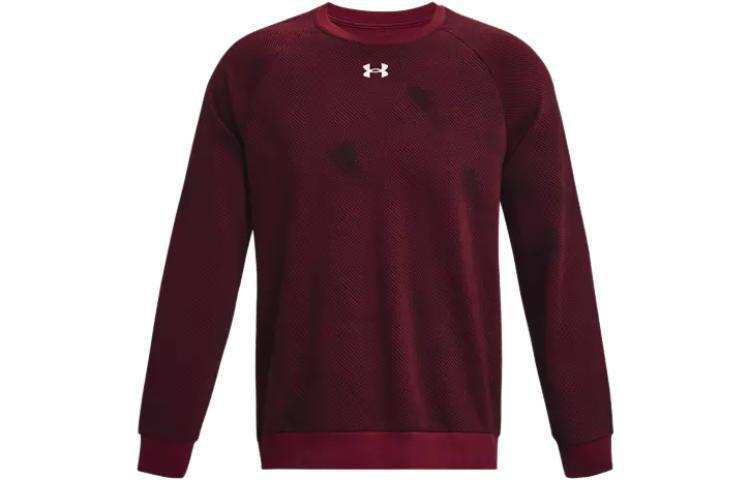 Under Armour Solid Logo Crewneck Long Sleeve Sweatshirt Men’s Maroon 1379756-600