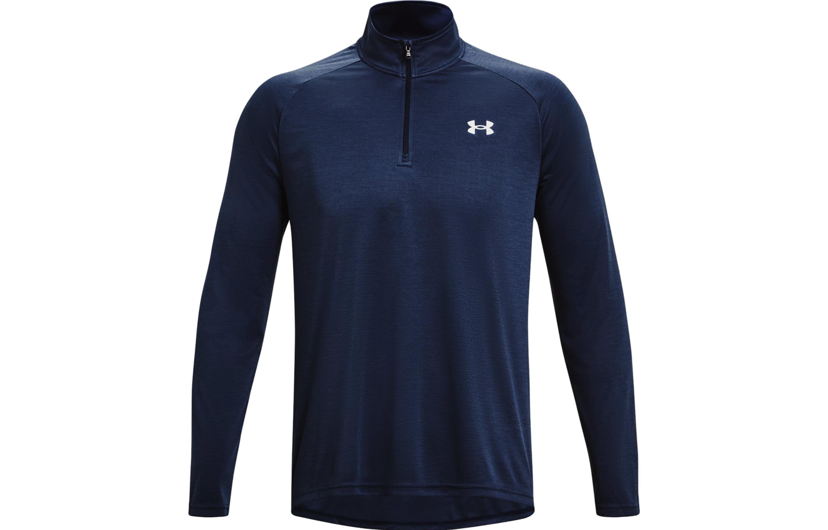 Under Armour Solid Logo High Neck Long Sleeve Sweatshirt Blue 1375435-409