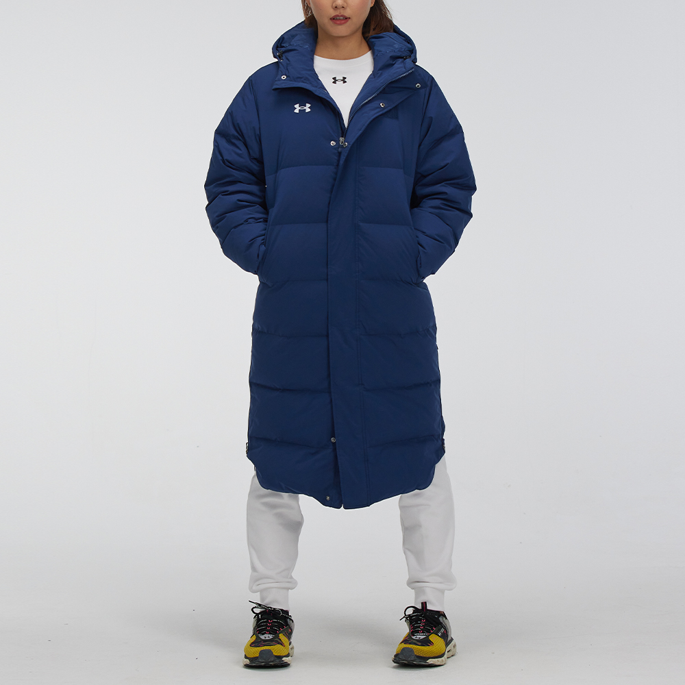 Shop Under Armour Jaket Musim Dingin Logo Biru Panjang Unisex. 21600802-408