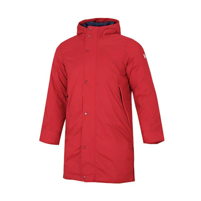 Under Armour Solid Logo Print Zip-Up Hooded Long Jacket 1355850-834
