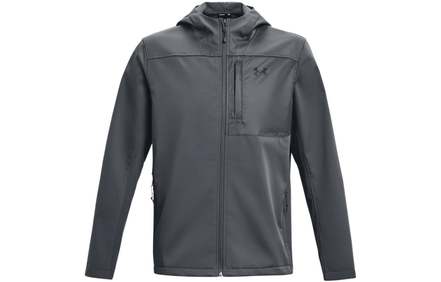Under Armour Solid Logo Zip Hoodie Peach Gray 1371587-012