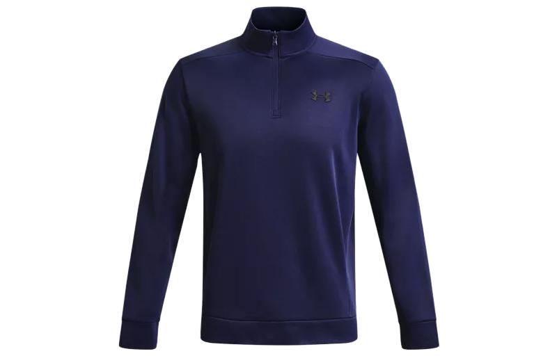 Under Armour Solid Pullover Slim Fit Sweatshirt Navy Blue 1373358-410