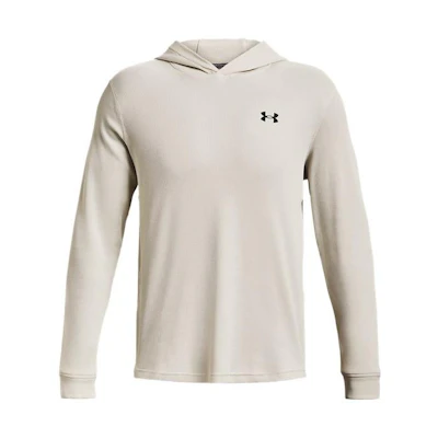 Under Armour Solid White Waffle Hoodie Long Sleeve Casual Sweatshirt 1302362-110