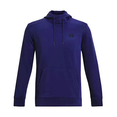 Under Armour Sonar Blue Solid Color Fitted Hoodie Long Sleeve 1373353-468