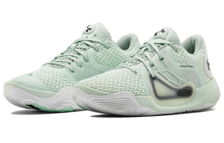 Lookbook Under Armour Spawn 2 低筒 復古籃球鞋 男女同款 玻璃藍