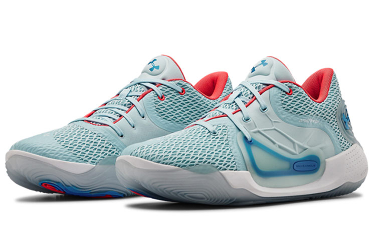 Lookbook Under Armour Spawn 2 低筒 真實籃球鞋 男女同款 淡藍色