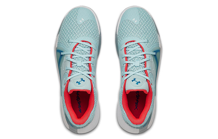 Shop Under Armour Spawn 2 低筒 真實籃球鞋 男女同款 淡藍色