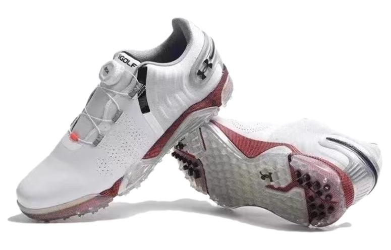 Lookbook Under Armour Spieth 5 Sin Tacos Ancho 'Blanco Plata Metálica' 3024560-100