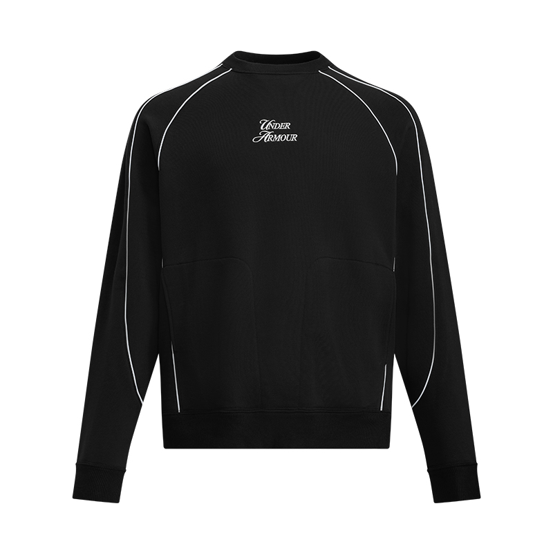 Under Armour Sports Club Long-Sleeve Sweatshirt - Black, Durable & Comfy 6005893-001