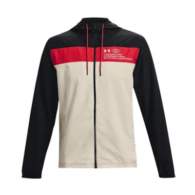 Under Armour Sportstyle Black Windbreaker Hoodie Jacket 1370358-001
